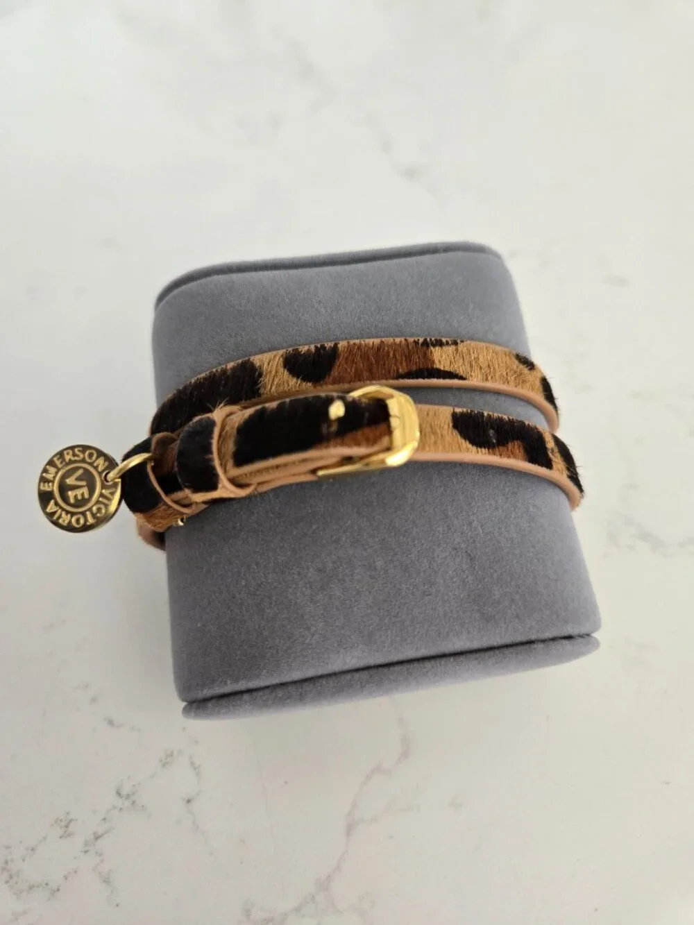 Victoria Emerson Leopard Print Wrap Bracelet